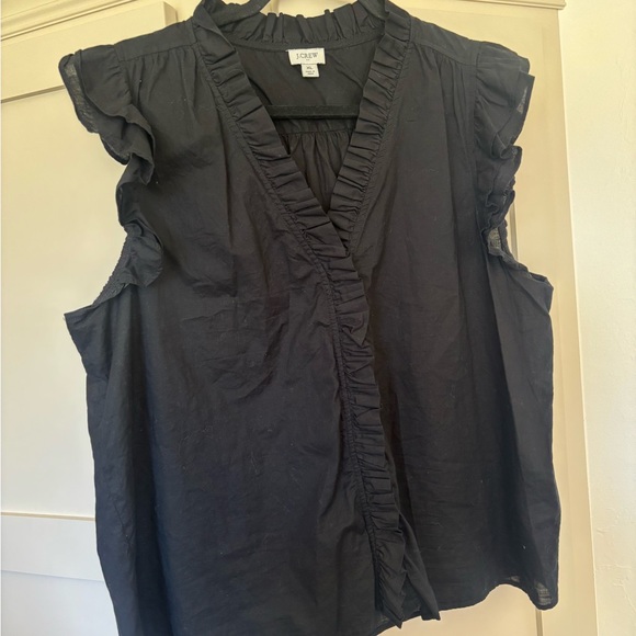 J.Crew Ruffle V-Neck Sleeveless Top - Picture 3 of 5
